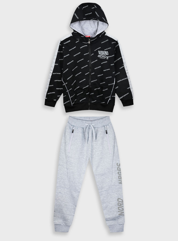 Φόρμα φούτερ με ζακέτα | ΜΕΛΑΝΖΕ