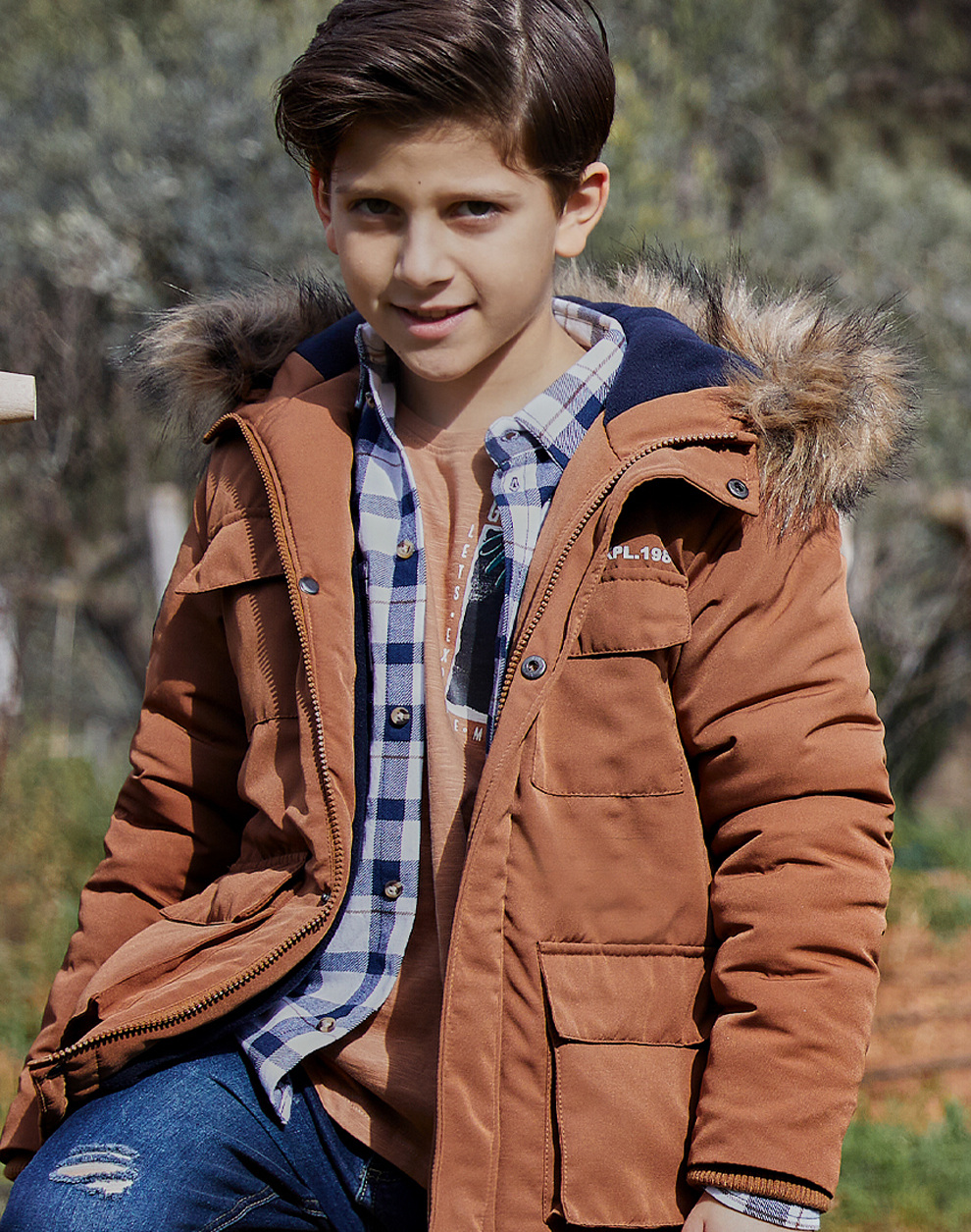 Βαμβακερό καρώ πουκάμισο για αγόρι | ΚΑΡΡΩ