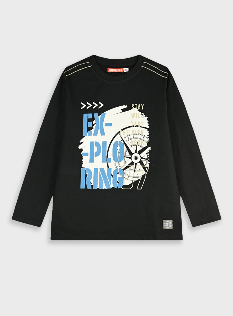 Energiers - ΣΗΜΑΝΤΙΚΟ: Σε περίπτωση διαφοράς τιμής από το κατάστημα ισχύει παντα και μόνο η τιμή του καταστήματος Μακρυμάνικη μπλούζα | ΜΑΥΡΟ