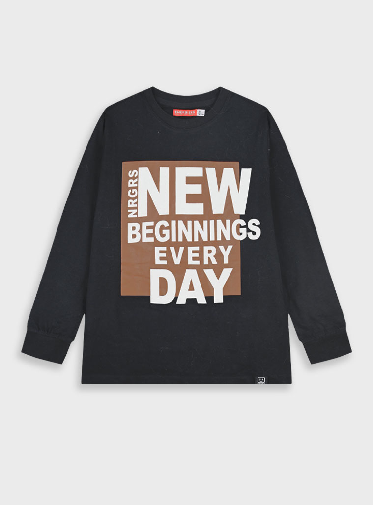 Energiers Μακρυμάνικη μπλούζα | ΜΑΥΡΟ