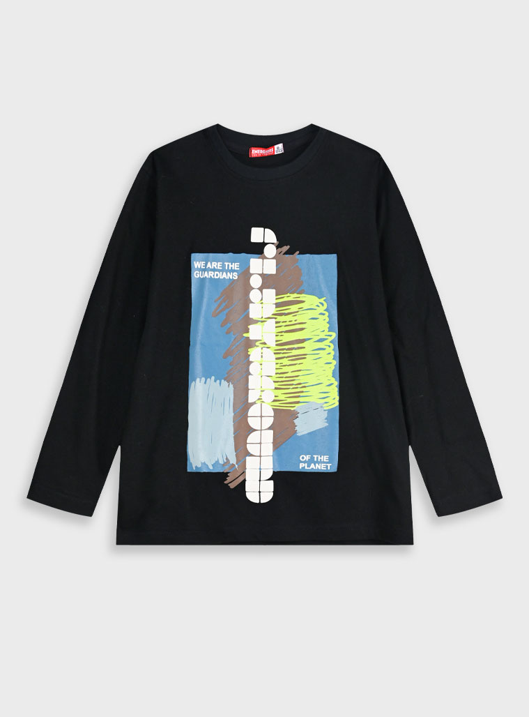 Energiers - ΣΗΜΑΝΤΙΚΟ: Σε περίπτωση διαφοράς τιμής από το κατάστημα ισχύει παντα και μόνο η τιμή του καταστήματος Μακρυμάνικη μπλούζα | ΜΑΥΡΟ