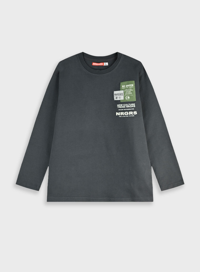 Energiers - ΣΗΜΑΝΤΙΚΟ: Σε περίπτωση διαφοράς τιμής από το κατάστημα ισχύει παντα και μόνο η τιμή του καταστήματος Μακρυμάνικη μπλούζα | ΑΝΘΡΑΚΙ