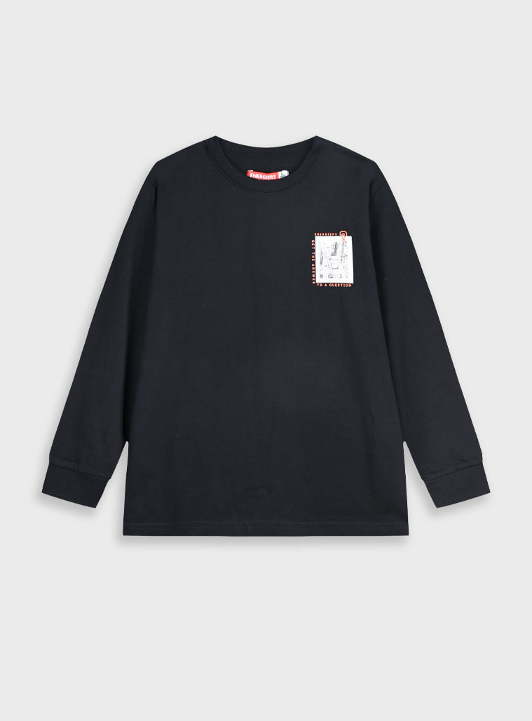 Energiers - ΣΗΜΑΝΤΙΚΟ: Σε περίπτωση διαφοράς τιμής από το κατάστημα ισχύει παντα και μόνο η τιμή του καταστήματος Μακρυμάνικη μπλούζα | ΜΑΥΡΟ