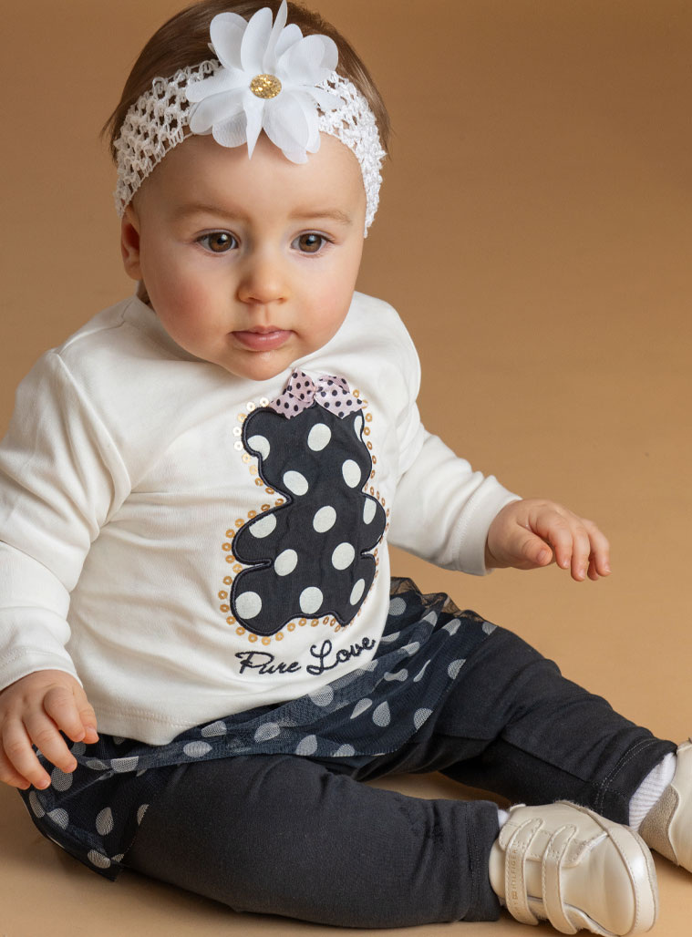 Παιδικά ρούχα - κορίτσι Energiers - ΣΗΜΑΝΤΙΚΟ: Σε περίπτωση διαφοράς τιμής από το κατάστημα ισχύει παντα και μόνο η τιμή του καταστήματος Βρεφικό σετ 2 τεμαχίων μπλούζα με κολάν | ΑΝΘΡΑΚΙ