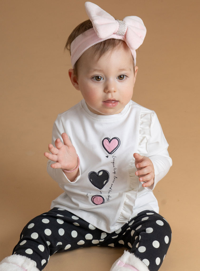 Παιδικά ρούχα - κορίτσι Energiers - ΣΗΜΑΝΤΙΚΟ: Σε περίπτωση διαφοράς τιμής από το κατάστημα ισχύει παντα και μόνο η τιμή του καταστήματος Βρεφικό σετ 2 τεμαχίων μπλούζα με κολάν | ΠΟΥΑ