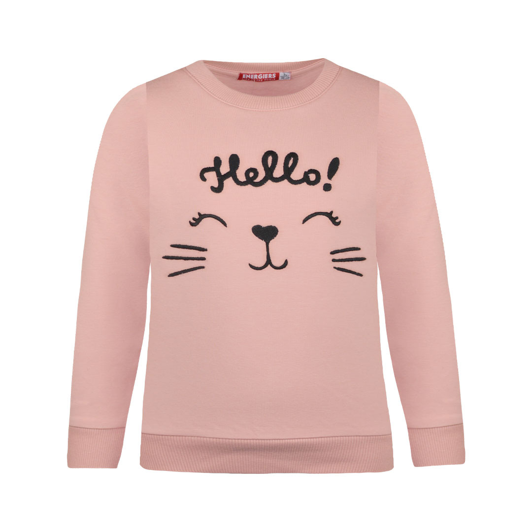 Φούτερ μπλούζα με κέντημα για κορίτσι | ΡΟΖ