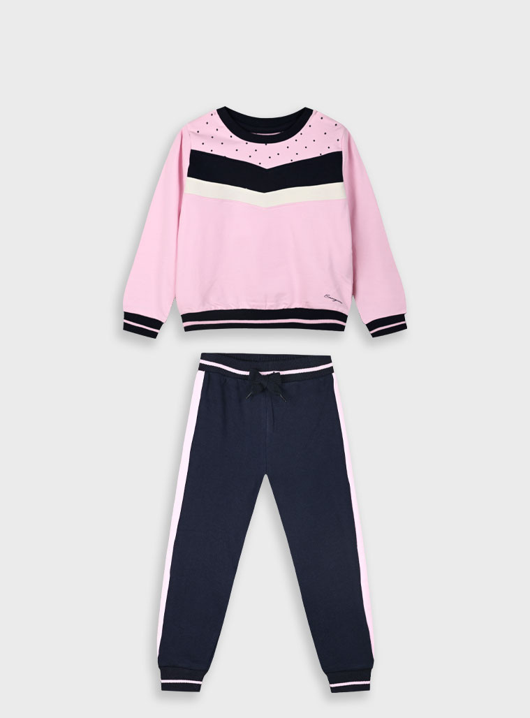 Σετ φόρμας από αχνούδιαστο φούτερ για κορίτσι | ΜΑΡΕΝ