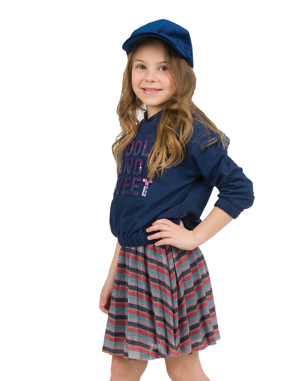 Φούστα πλισέ ριγέ για κορίτσι | ΡΙΓΕ