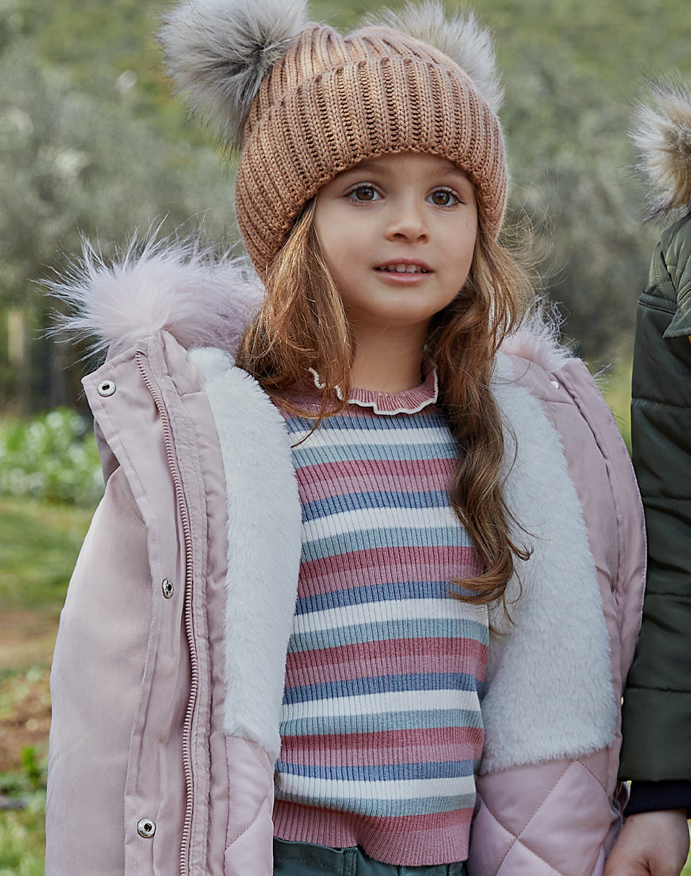 Πλεκτή ριπ ριγέ μπλούζα για κορίτσι | ΦΡΕΖ