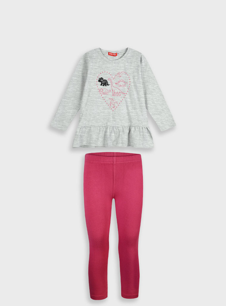 Παιδικά ρούχα - κορίτσι Energiers - ΣΗΜΑΝΤΙΚΟ: Σε περίπτωση διαφοράς τιμής από το κατάστημα ισχύει παντα και μόνο η τιμή του καταστήματος Σετ μπλούζα με κολάν | ΟΡΧΙΔΕΑ