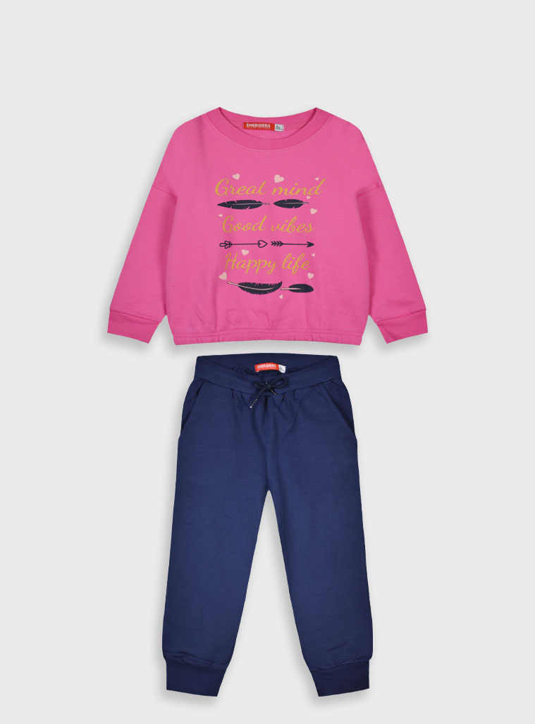 Παιδικά ρούχα - κορίτσι Energiers - ΣΗΜΑΝΤΙΚΟ: Σε περίπτωση διαφοράς τιμής από το κατάστημα ισχύει παντα και μόνο η τιμή του καταστήματος Φούτερ φόρμα με τύπωμα | ΙΝΤΙΓΚΟ