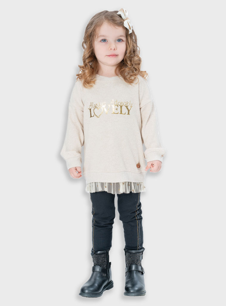 Κολάν με στρας για κορίτσι | ΜΑΥΡΟ