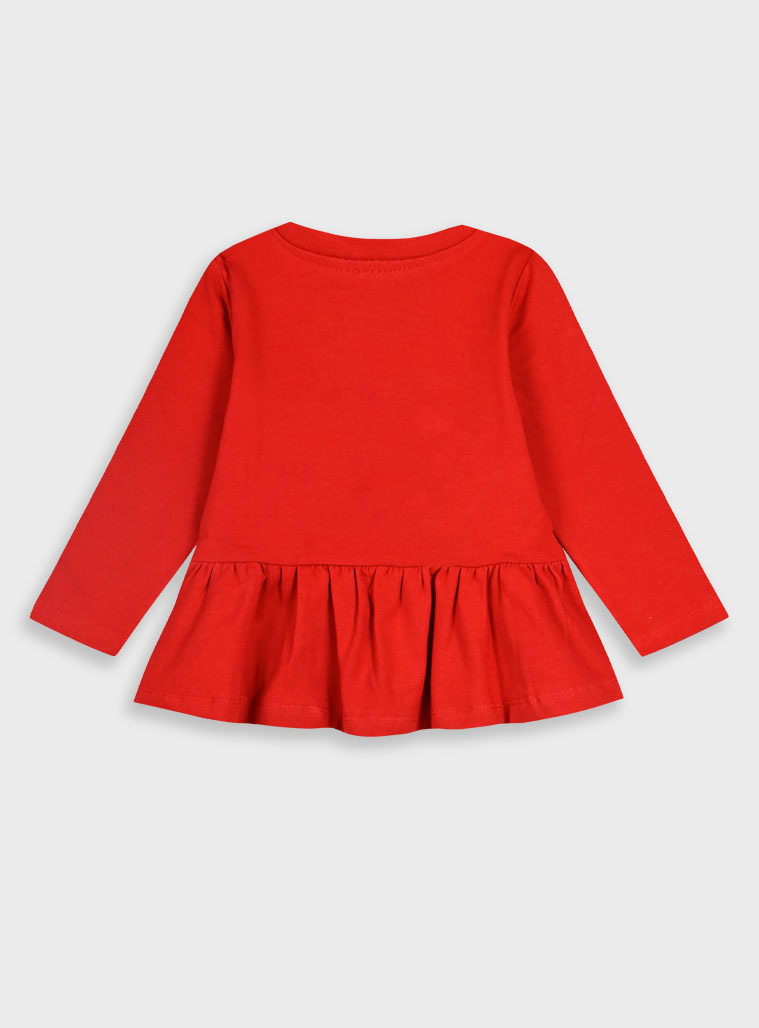 Χριστουγεννιάτικη μακρυμάνικη μπλούζα | ΚΟΚΚΙΝΟ φωτογραφία