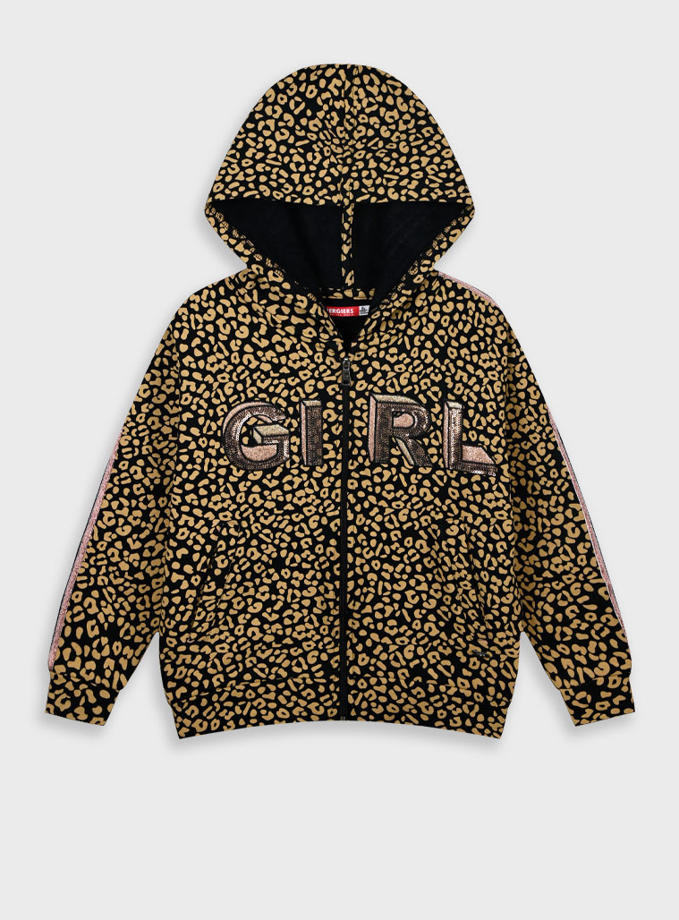 Παιδικά ρούχα - κορίτσι Energiers - ΣΗΜΑΝΤΙΚΟ: Σε περίπτωση διαφοράς τιμής από το κατάστημα ισχύει παντα και μόνο η τιμή του καταστήματος Ζακέτα λεοπάρ | ΜΑΥΡΟ