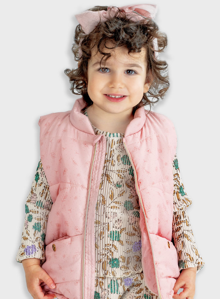 Παιδικά ρούχα - κορίτσι Energiers - ΣΗΜΑΝΤΙΚΟ: Σε περίπτωση διαφοράς τιμής από το κατάστημα ισχύει παντα και μόνο η τιμή του καταστήματος Αμάνικο μπουφάν γιλέκο | ΣΚΟΝΙΣΜΕΝΟ ΡΟΖ