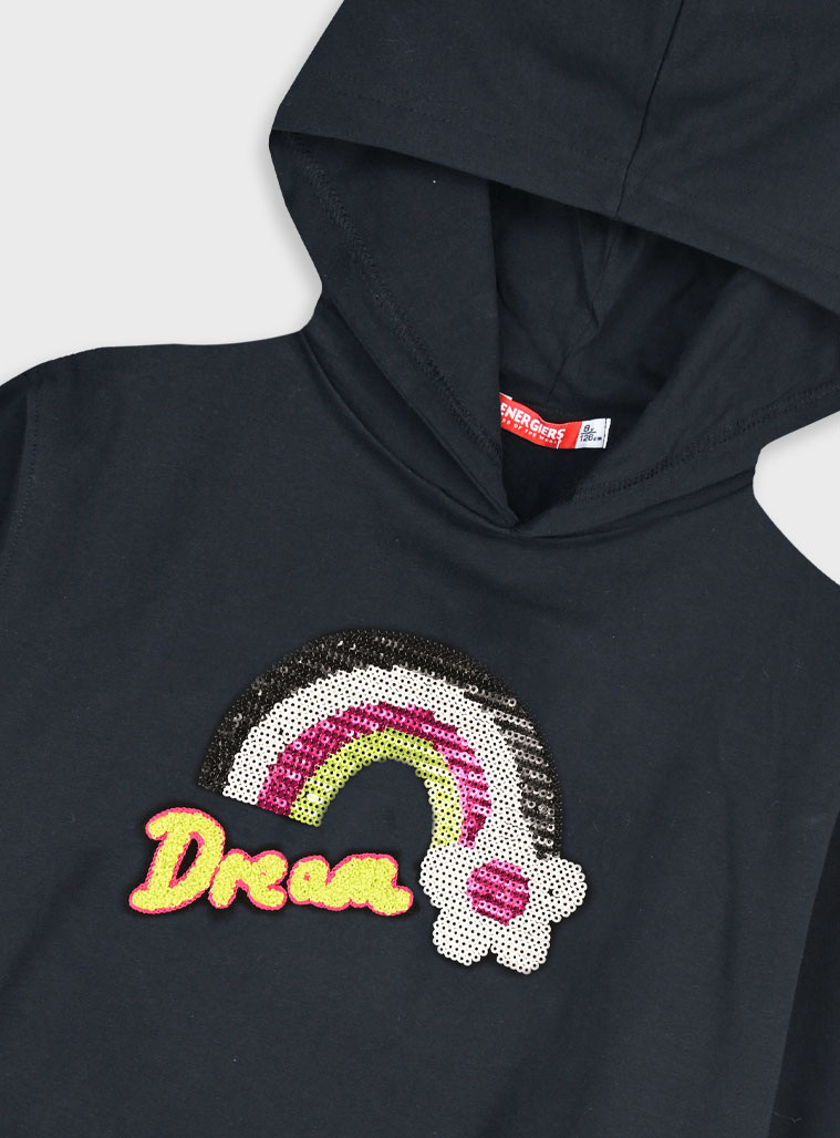 Φούτερ φόρμα με τύπωμα | ΜΑΥΡΟ φωτογραφία