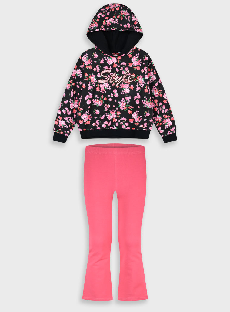 Παιδικά ρούχα - κορίτσι Energiers - ΣΗΜΑΝΤΙΚΟ: Σε περίπτωση διαφοράς τιμής από το κατάστημα ισχύει παντα και μόνο η τιμή του καταστήματος Σετ φούτερ μπλούζα με κολάν | ΓΛΥΚΟ ΚΟΡΑΛΛΙ