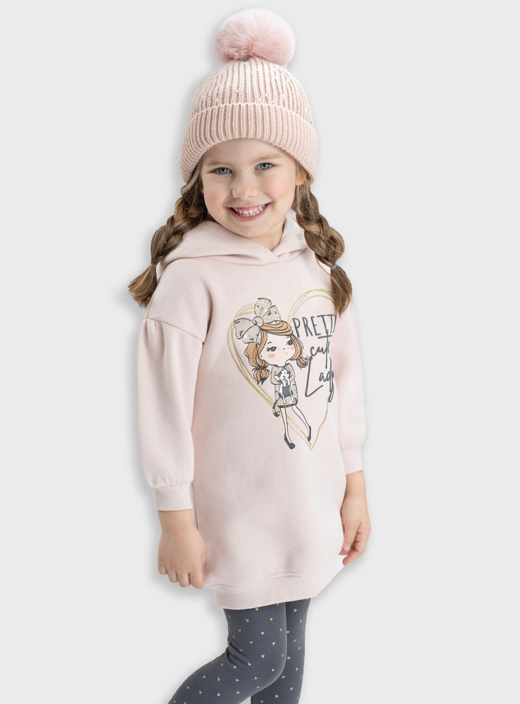 Παιδικά ρούχα - κορίτσι Energiers - ΣΗΜΑΝΤΙΚΟ: Σε περίπτωση διαφοράς τιμής από το κατάστημα ισχύει παντα και μόνο η τιμή του καταστήματος Σετ φούτερ μπλούζα με κολάν | ΑΝΘΡΑΚΙ