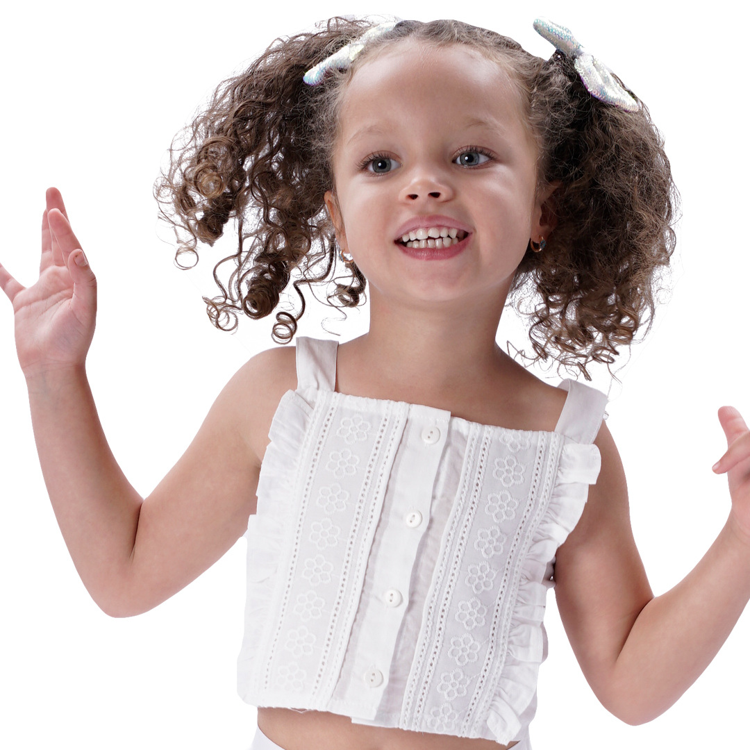 Παιδικό αμάνικο τοπ με κέντημα για κορίτσι | ΛΕΥΚΟ ΚΟΡΙΤΣΙ 1-6>Μπλούζα>ΝΕΕΣ ΑΦΙΞΕΙΣ>Μπλούζα