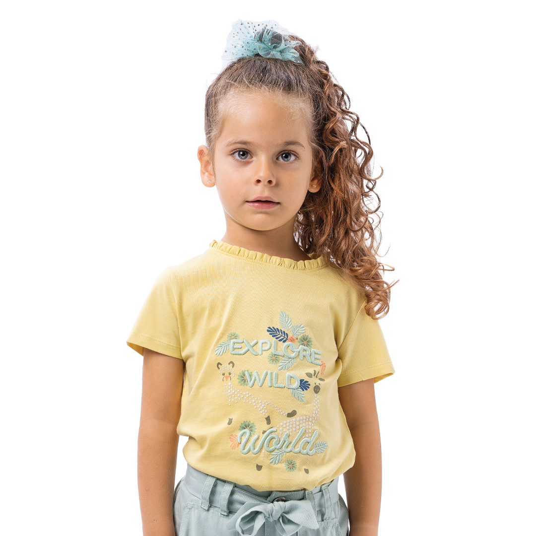 Παιδική μπλούζα με τύπωμα και κέντημα για κορίτσι | ΤΖΙΝΤΖΕΡ ΚΟΡΙΤΣΙ 1-6>Μπλούζα>ΝΕΕΣ ΑΦΙΞΕΙΣ>Μπλούζα