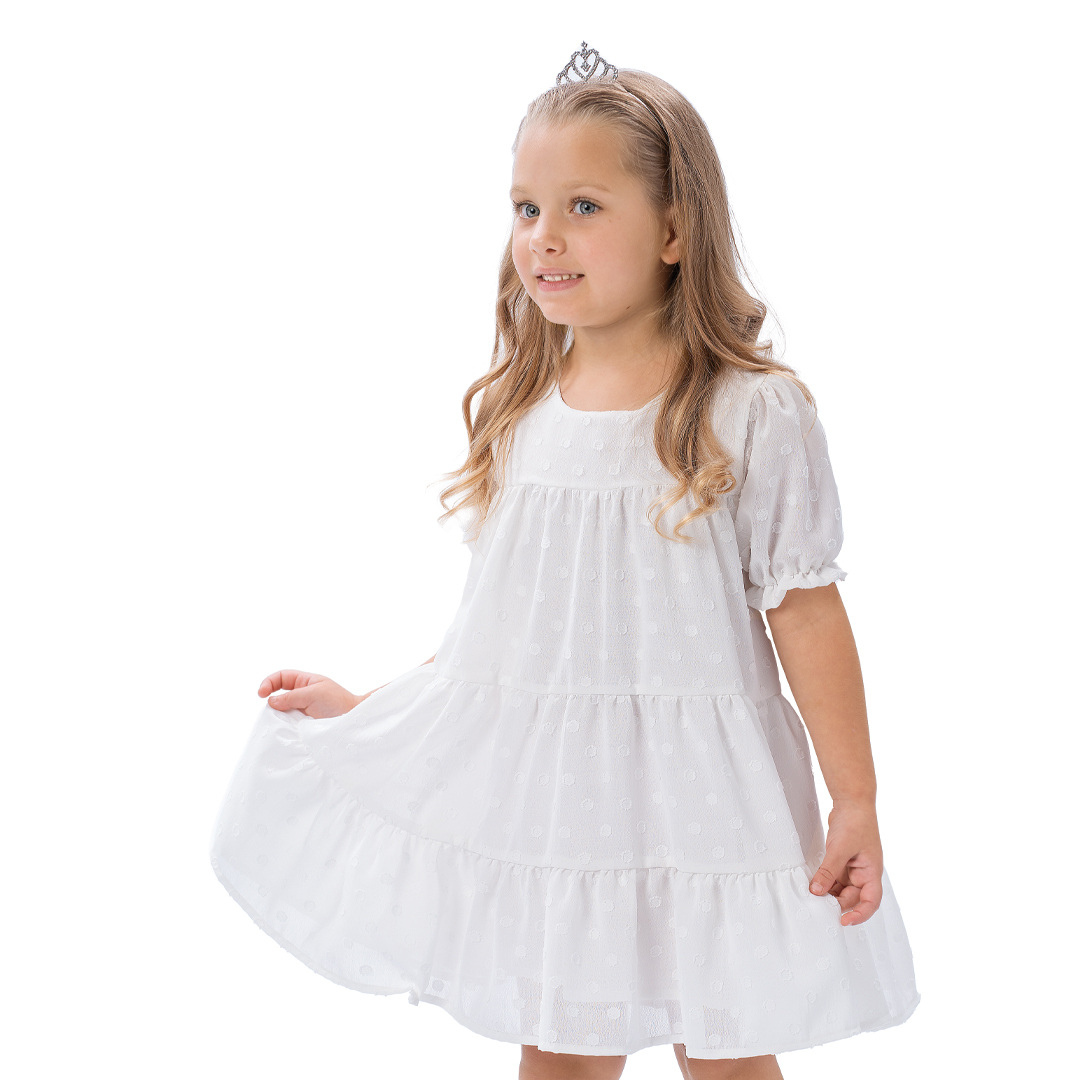 Παιδικό πουά φόρεμα κρεπ για κορίτσι | ΕΚΡΟΥ ΚΟΡΙΤΣΙ 1-6>Φόρεμα>ΝΕΕΣ ΑΦΙΞΕΙΣ>Φόρεμα
