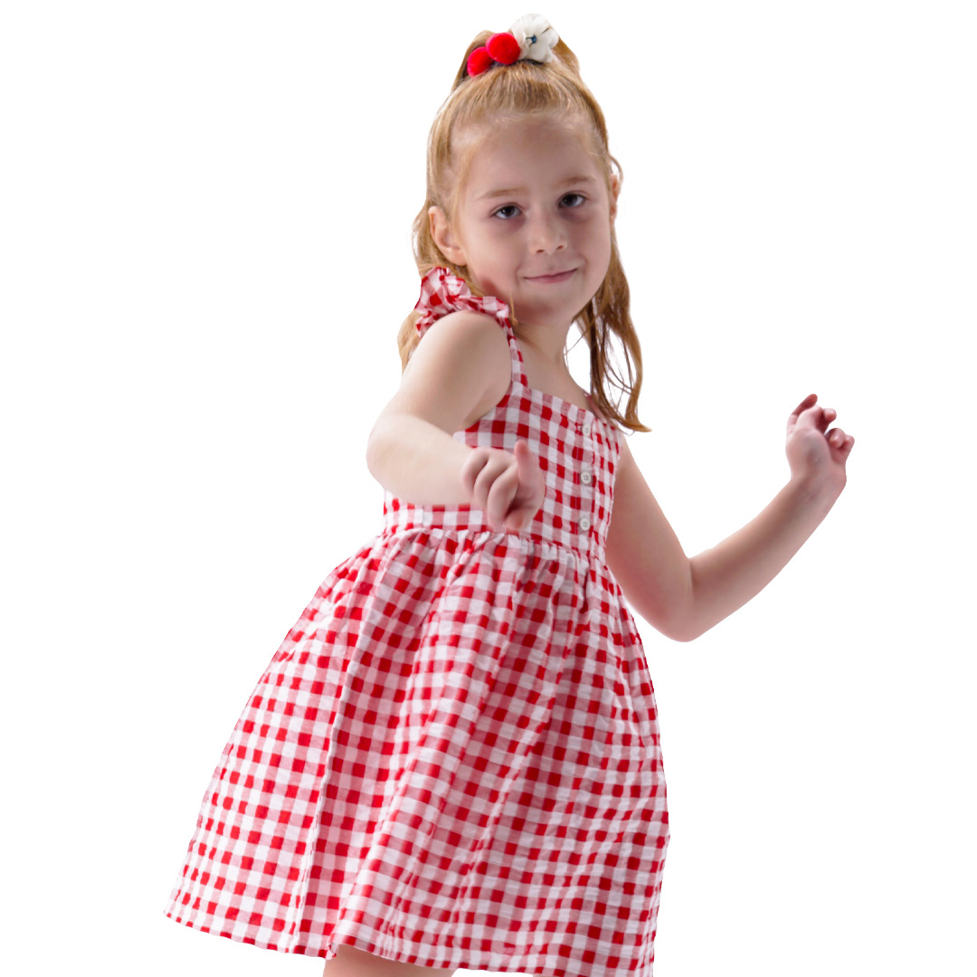 Παιδικό αμάνικιο καρό φόρεμα για κορίτσι | ΚΟΚΚΙΝΟ ΚΟΡΙΤΣΙ 1-6>Φόρεμα>ΝΕΕΣ ΑΦΙΞΕΙΣ>Φόρεμα