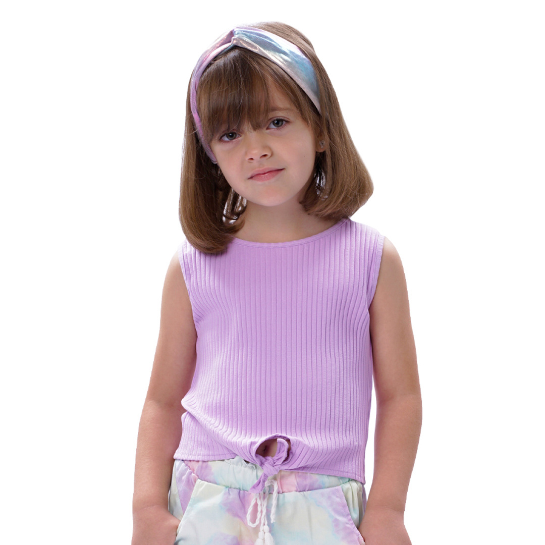 Παιδική αμάνικη μπλούζα κροπ για κορίτσι | ΛΙΛΑ ΚΟΡΙΤΣΙ 1-6>Μπλούζα>ΝΕΕΣ ΑΦΙΞΕΙΣ>Μπλούζα
