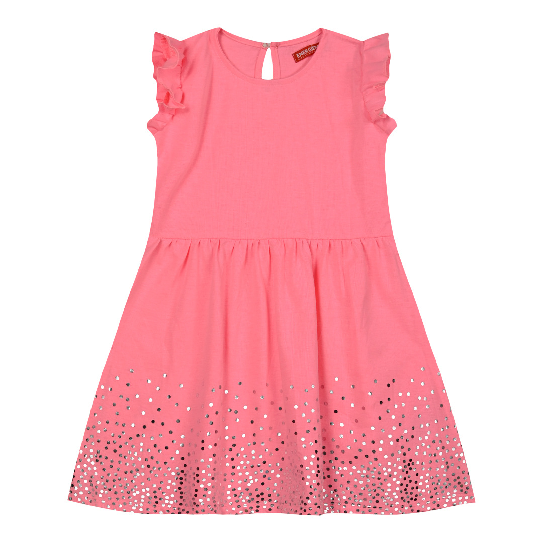 Παιδικό φόρεμα με μεταλιζέ τύπωμα για κορίτσι | FLAMINGO PINK ΚΟΡΙΤΣΙ 1-6>Φόρεμα>ΝΕΕΣ ΑΦΙΞΕΙΣ>Φόρεμα