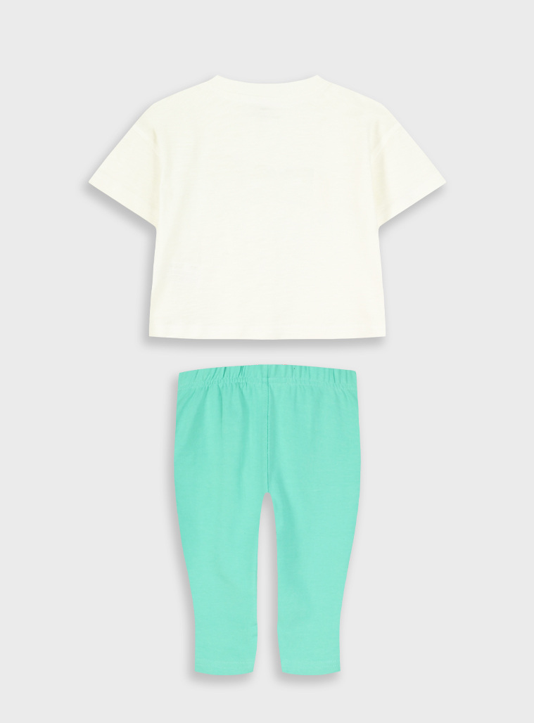 Σετ μπλούζα με κολάν | Aqua Green φωτογραφία