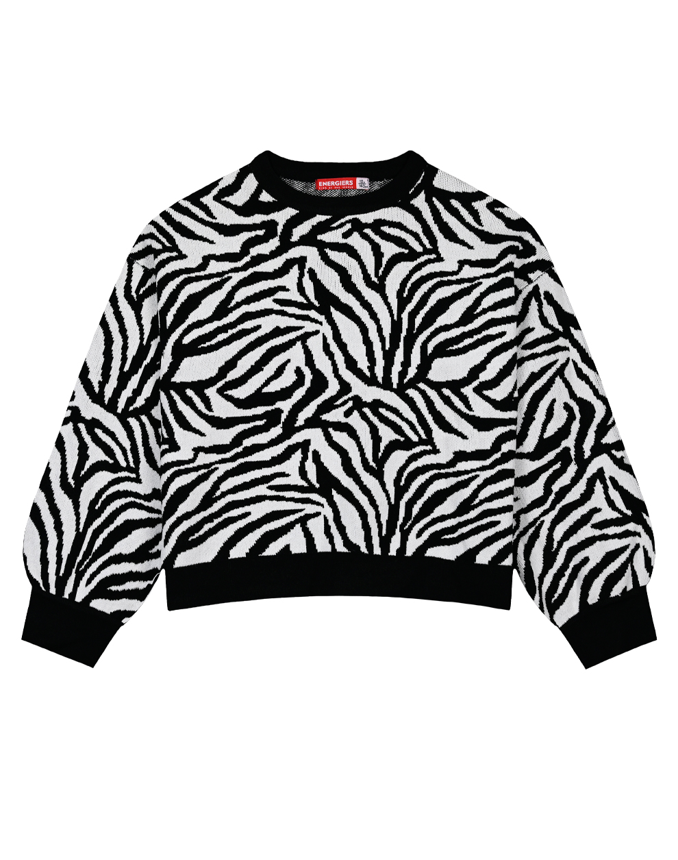Πλεκτό πουλόβερ animal print ζεβρέ για κορίτσι | ΕΜΠΡΙΜΕ — εικόνα 2