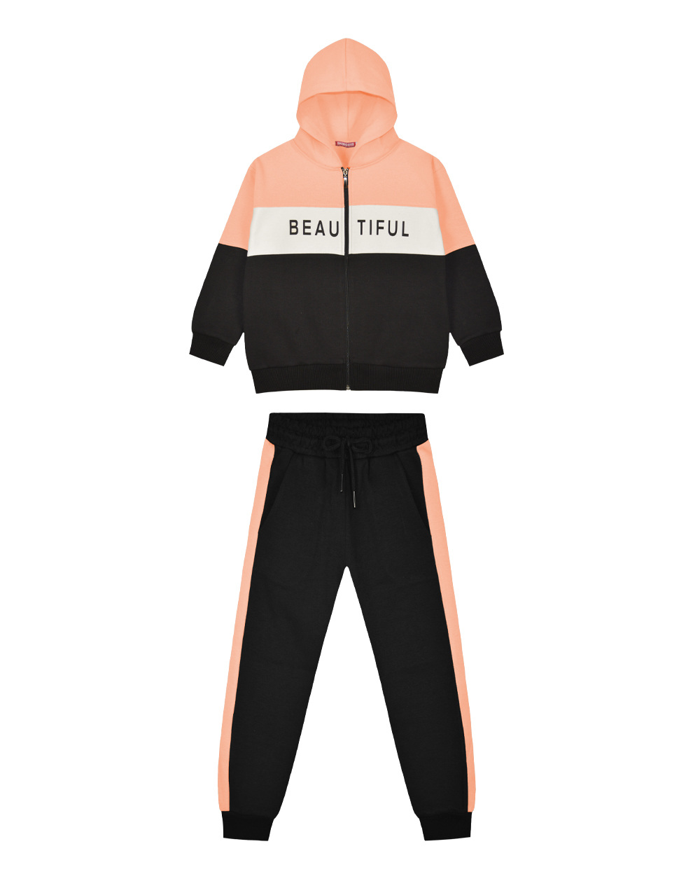 Φόρμα φούτερ σετ με κουκούλα και τύπωμα για κορίτσι |...