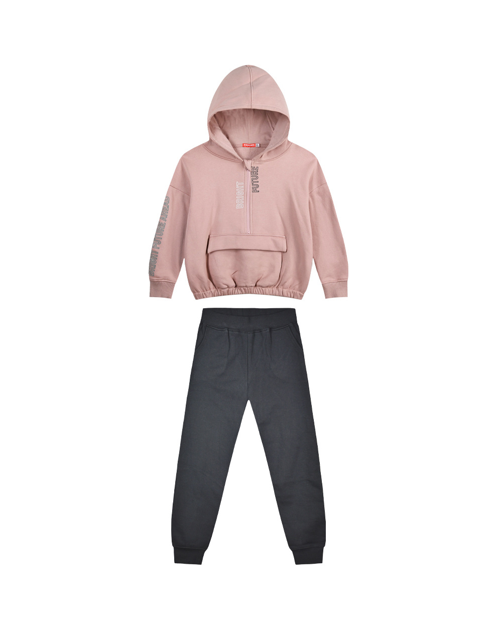 Φόρμα φούτερ σετ με κουκούλα και τύπωμα για κορίτσι |...