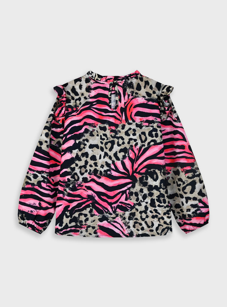 Πουκαμίσα animal print για κορίτσι | ΜΑΤΖΕΝΤΑ - 2