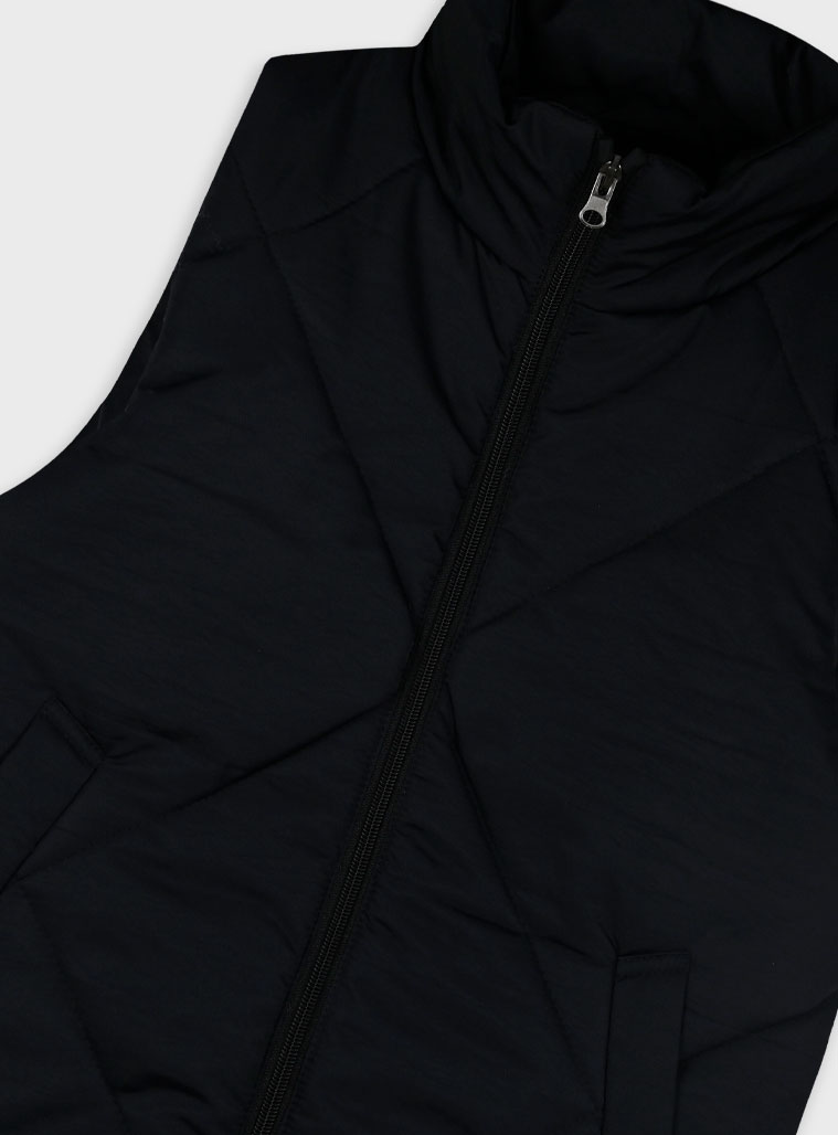 Αμάνικο μπουφάν γιλέκο για κορίτσι | ΜΑΥΡΟ - 3