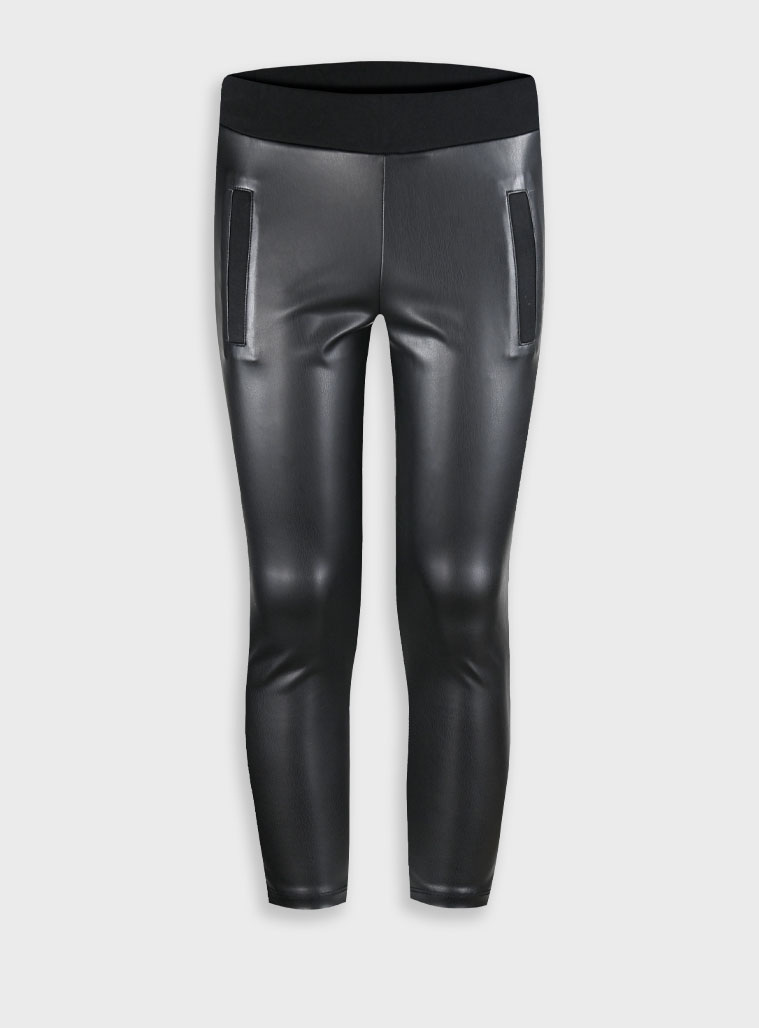 Κολάν με δερματίνη για κορίτσι | ΜΑΥΡΟ