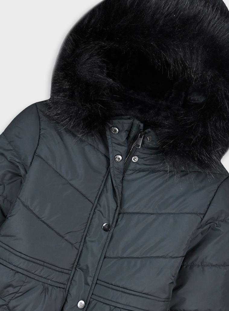 Μπουφάν με αποσπώμενη κουκούλα | ΜΑΥΡΟ φωτογραφία