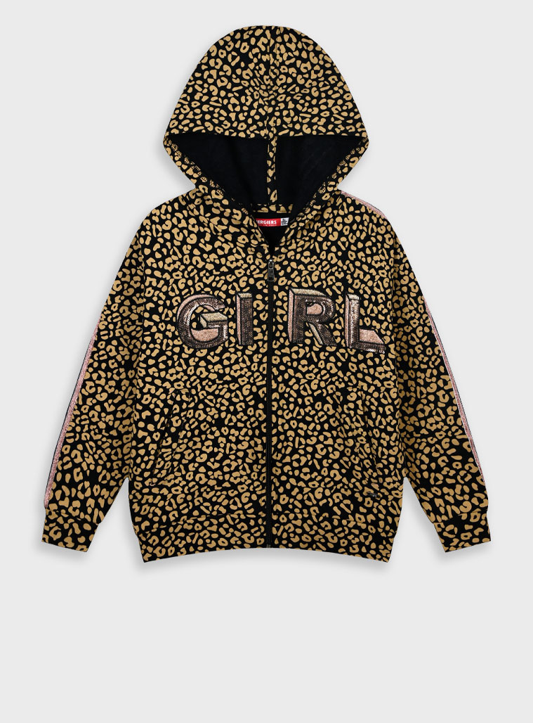 Παιδικά ρούχα - κορίτσι Energiers - ΣΗΜΑΝΤΙΚΟ: Σε περίπτωση διαφοράς τιμής από το κατάστημα ισχύει παντα και μόνο η τιμή του καταστήματος Ζακέτα λεοπάρ | ΜΑΥΡΟ