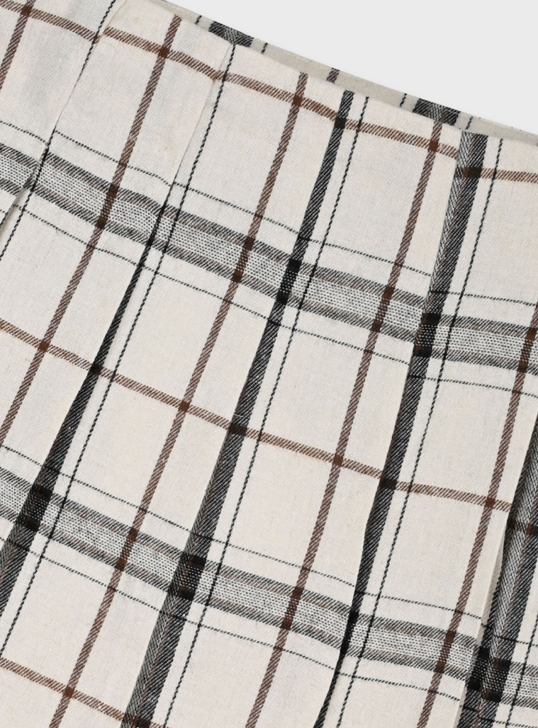 Καρρώ φούστα | ΕΚΡΟΥ - 4
