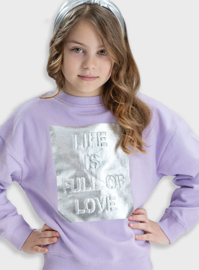 Παιδικά ρούχα - κορίτσι Energiers - ΣΗΜΑΝΤΙΚΟ: Σε περίπτωση διαφοράς τιμής από το κατάστημα ισχύει παντα και μόνο η τιμή του καταστήματος Μπλούζα φούτερ | ΒΙΟΛΕΤΙ