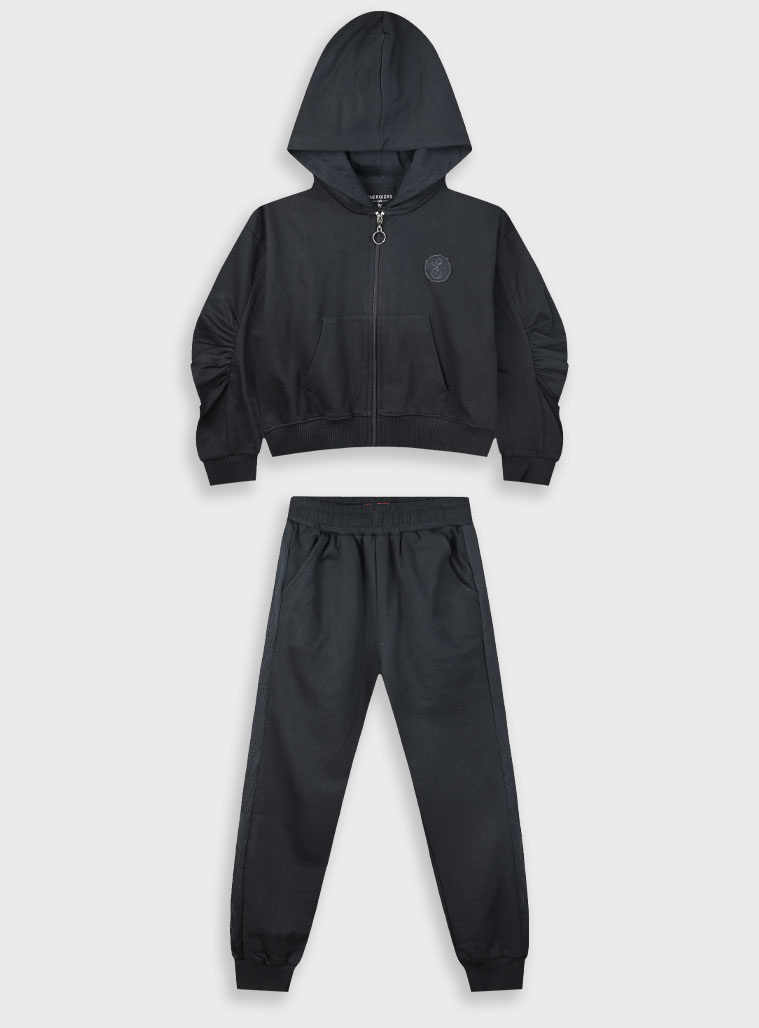 Παιδικά ρούχα - κορίτσι Energiers - ΣΗΜΑΝΤΙΚΟ: Σε περίπτωση διαφοράς τιμής από το κατάστημα ισχύει παντα και μόνο η τιμή του καταστήματος Φούτερ φόρμα με κέντημα | ΜΑΥΡΟ