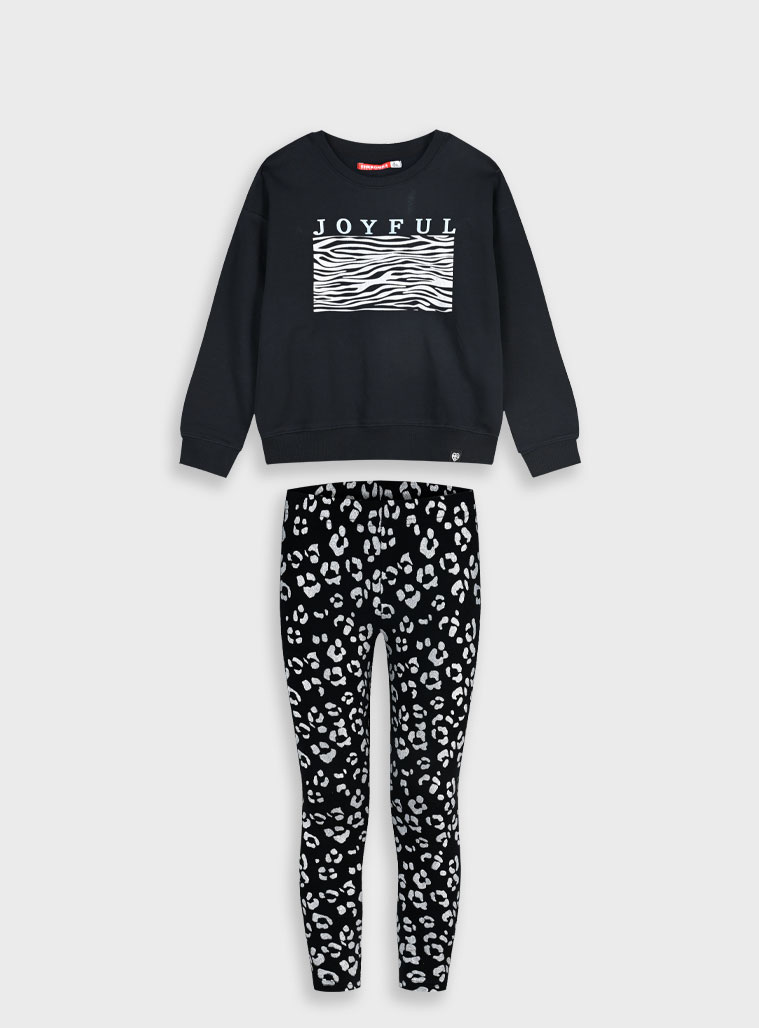 Παιδικά ρούχα - κορίτσι Energiers - ΣΗΜΑΝΤΙΚΟ: Σε περίπτωση διαφοράς τιμής από το κατάστημα ισχύει παντα και μόνο η τιμή του καταστήματος Σετ φούτερ μπλούζα με κολάν | ΕΜΠΡΙΜΕ