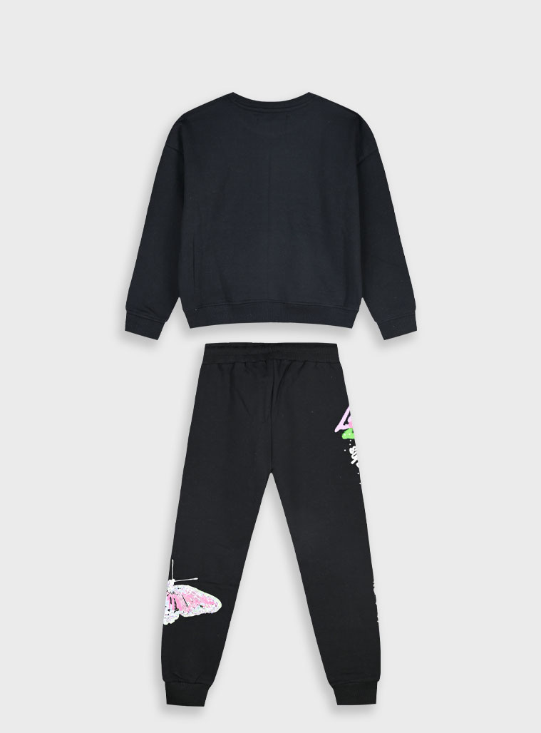 Φούτερ φόρμα με τύπωμα | ΜΑΥΡΟ φωτογραφία