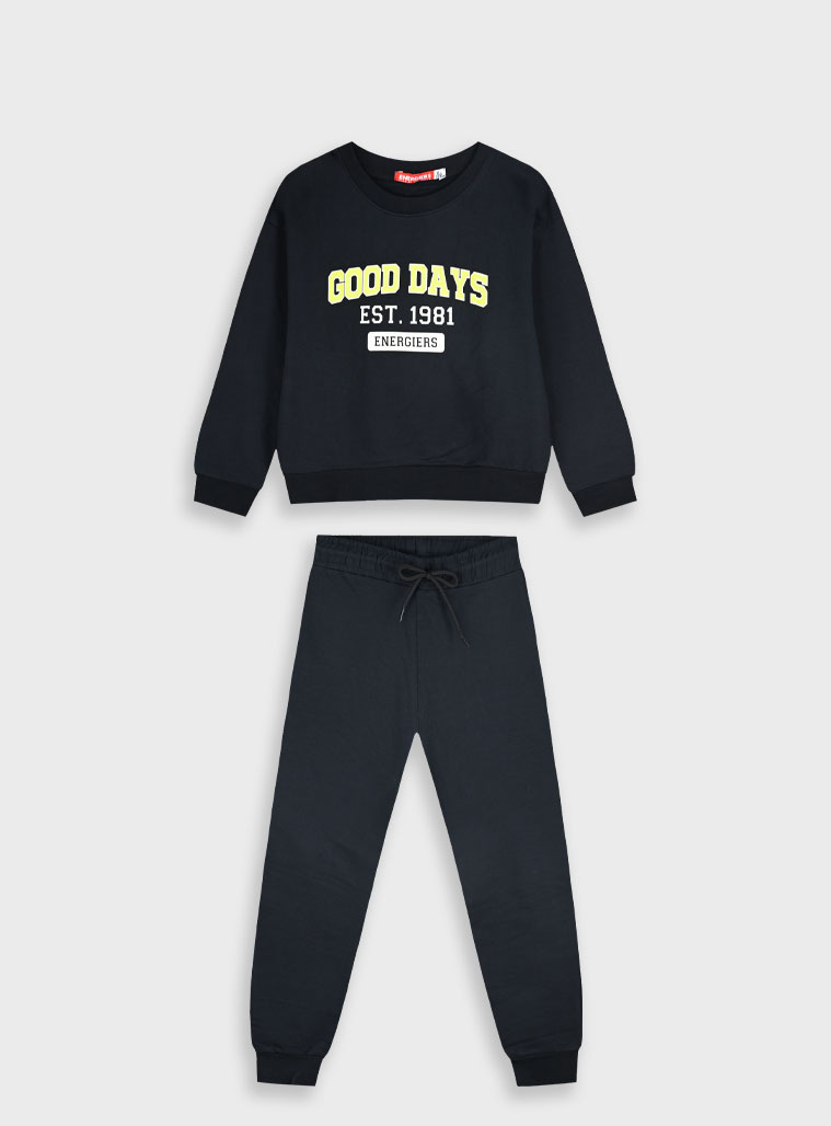 Παιδικά ρούχα - κορίτσι Energiers - ΣΗΜΑΝΤΙΚΟ: Σε περίπτωση διαφοράς τιμής από το κατάστημα ισχύει παντα και μόνο η τιμή του καταστήματος Φούτερ φόρμα με τύπωμα | ΜΑΥΡΟ