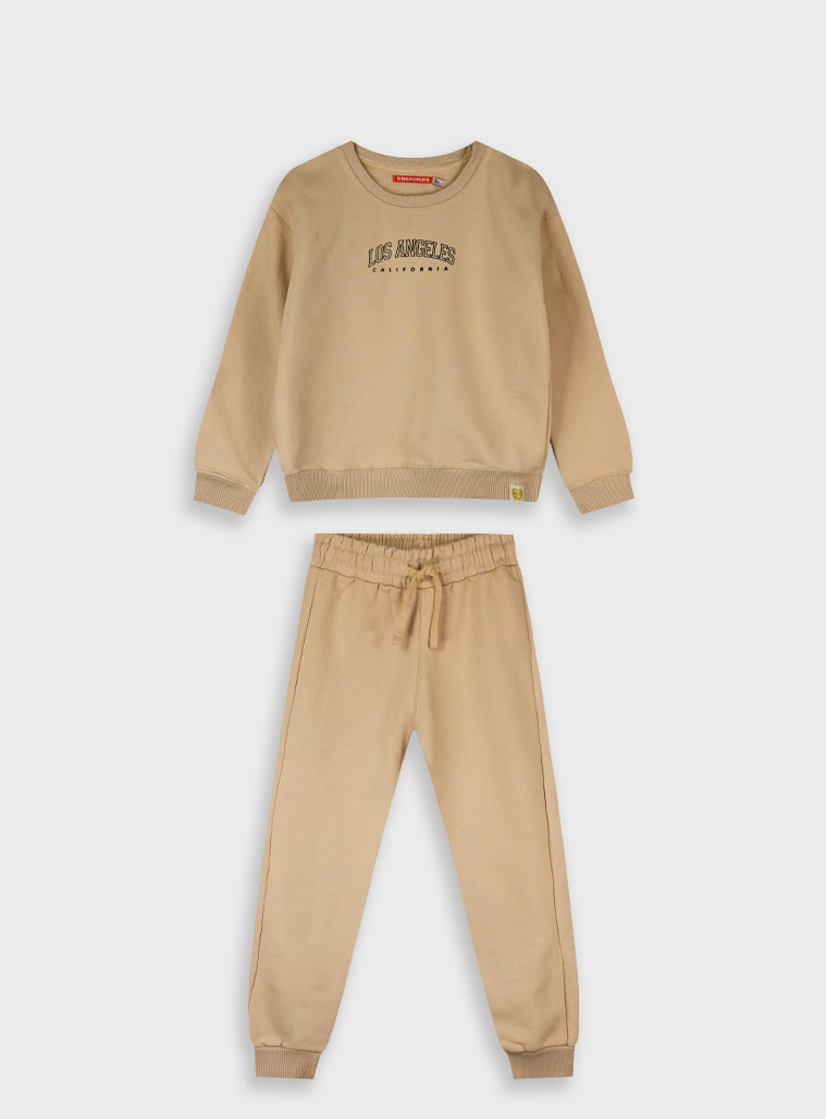 Παιδικά ρούχα - κορίτσι Energiers - ΣΗΜΑΝΤΙΚΟ: Σε περίπτωση διαφοράς τιμής από το κατάστημα ισχύει παντα και μόνο η τιμή του καταστήματος Φούτερ φόρμα με τύπωμα | Almond milk