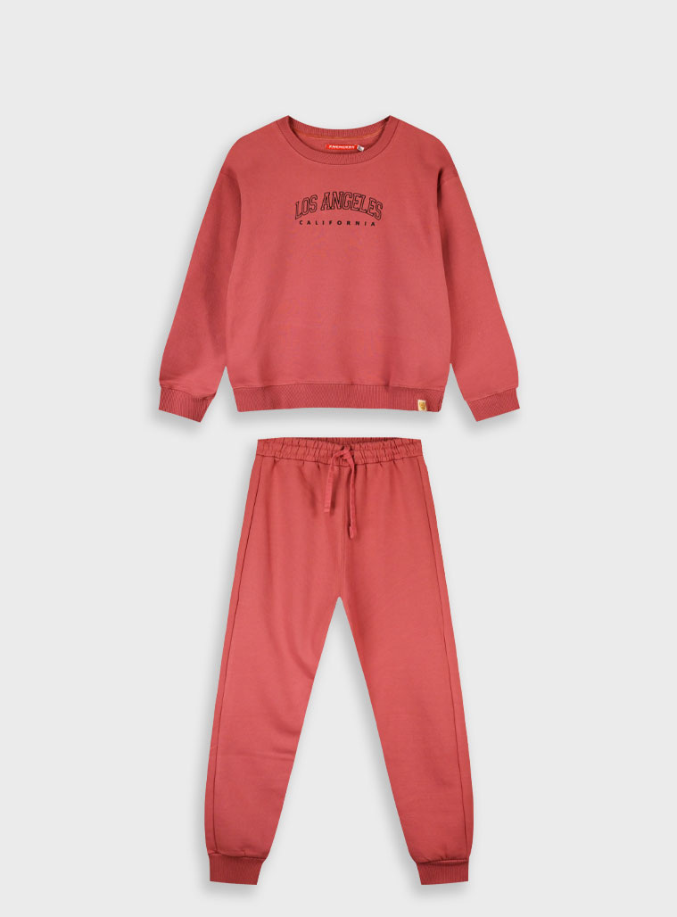 Παιδικά ρούχα - κορίτσι Energiers - ΣΗΜΑΝΤΙΚΟ: Σε περίπτωση διαφοράς τιμής από το κατάστημα ισχύει παντα και μόνο η τιμή του καταστήματος Φούτερ φόρμα με τύπωμα | Dusty rose