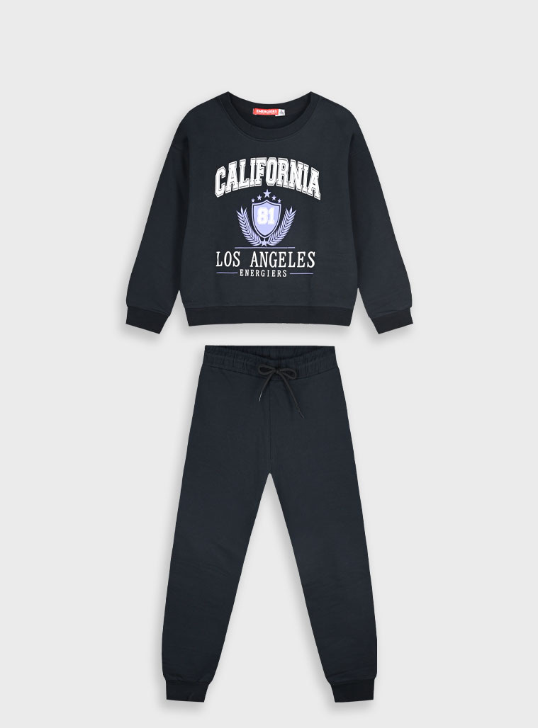 Παιδικά ρούχα - κορίτσι Energiers - ΣΗΜΑΝΤΙΚΟ: Σε περίπτωση διαφοράς τιμής από το κατάστημα ισχύει παντα και μόνο η τιμή του καταστήματος Φούτερ φόρμα με τύπωμα | ΜΑΥΡΟ