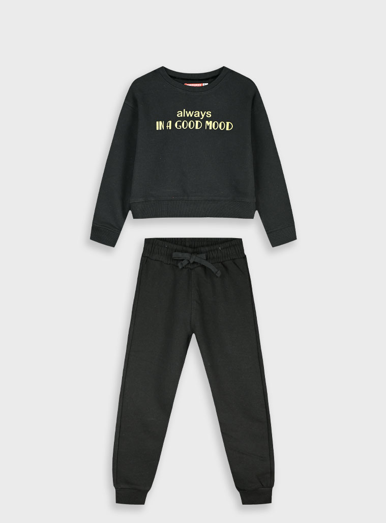 Παιδικά ρούχα - κορίτσι Energiers - ΣΗΜΑΝΤΙΚΟ: Σε περίπτωση διαφοράς τιμής από το κατάστημα ισχύει παντα και μόνο η τιμή του καταστήματος Φούτερ φόρμα με τύπωμα | ΜΑΥΡΟ