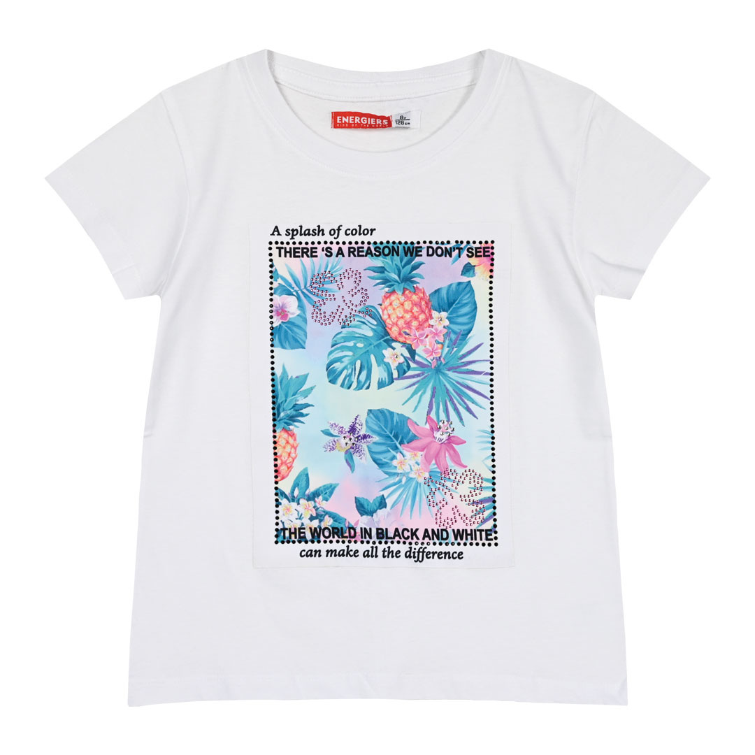 Παιδική μπλούζα με τύπωμα για κορίτσι | ΛΕΥΚΟ ΚΟΡΙΤΣΙ 6-16>Μπλούζα>ΝΕΕΣ ΑΦΙΞΕΙΣ>Μπλούζα