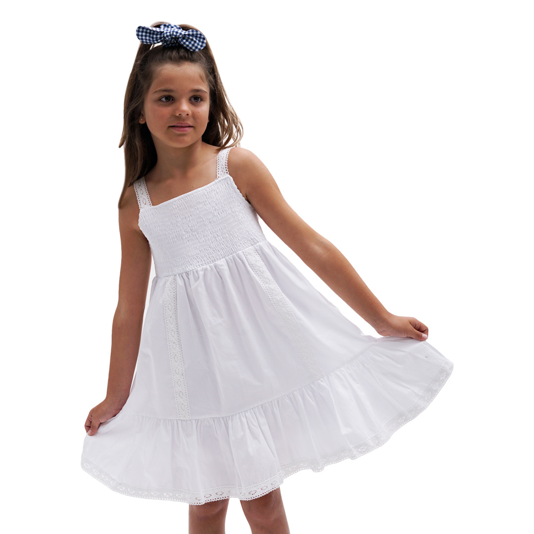 Παιδικό φόρεμα με σφηγγοφολιά για κορίτσι | ΛΕΥΚΟ ΚΟΡΙΤΣΙ 6-16>Φόρεμα>ΝΕΕΣ ΑΦΙΞΕΙΣ>Φόρεμα