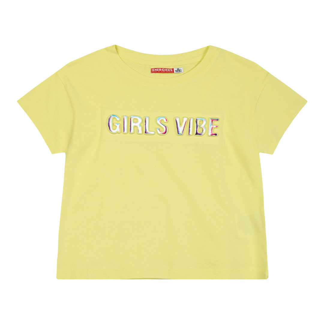Παιδική μπλούζα κροπ με ανάγλυφο τύπωμα για κορίτσι | ΛΕΜΟΝΙ ΚΟΡΙΤΣΙ 6-16>Μπλούζα>ΝΕΕΣ ΑΦΙΞΕΙΣ>Μπλούζα